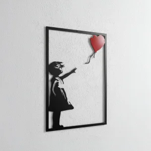 Banksy İlhamlı Metal Duvar Tablosu - Milnoi Urban Seri