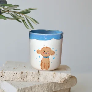 Poodle Dog Mug (blue)