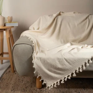 Navya Double Herringbone Throw/cover