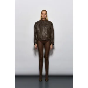 Patina Brown Leather Jacket