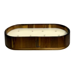 Boat Wooden Bowl Soy Candle No:2