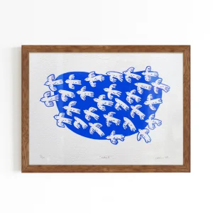 "sürü 2" Linocut Print