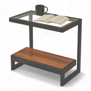 Minimal Linear Glass Coffee Table