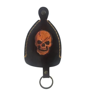 Sevgililer Günü'ne Özel Kuru Kafa Figürlü El Yapımı Hakiki Deri Unisex Anahtarlık