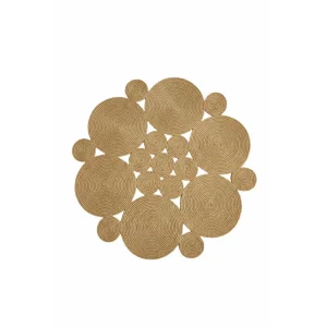 Hasır Jüt Yuvarlak Runner - Bohem Mutfak Dekoru Ve Doğal Yemek Masası Örtüsü