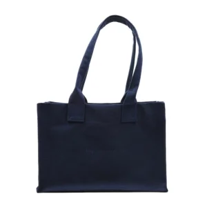 Navy Blue Canvas Tote Bag