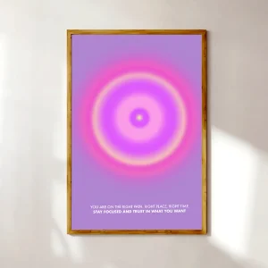 "you're On The Right Track, In The Right Place, At The Right Time. Keep Focusing And Have Faith In What You Want." - Focus Poster Series