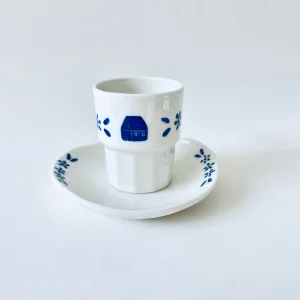 Flowered House - Plate Set Espresso/turkish Coffee Cup