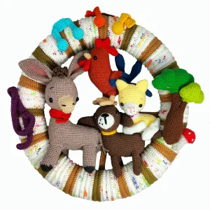 Bremen Town Musicians Amigurumi Ring, Door And Wall Decor,