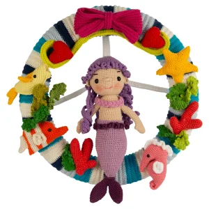 Little Mermaid Amigurumi Ring, Door And Wall Decor