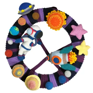 Space, Planets, Astronaut, Amigurumi Ring, Door And Wall Decor.
