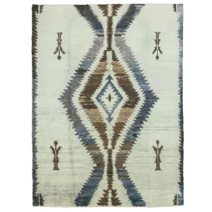 Skade Geometric Patterned Wool Rug - 242 X 314 Cm