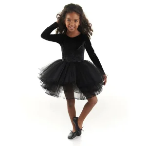 Black Velvet Ballerina Tutu Dress