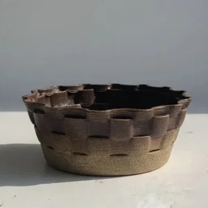 3d Ceramic Printed Woven Textured Bowl