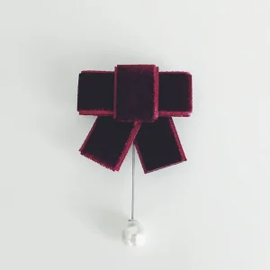 Bordeaux Ribbon Brooch
