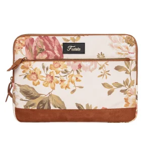 15.6 Inch Cream Roses Macbook - Laptop Çantası