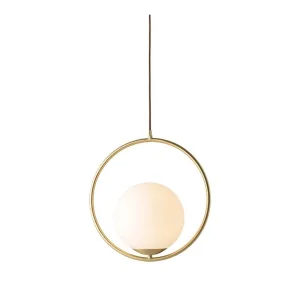 Scandinavian Glass Sphere Circle Single Pendant Chandelier