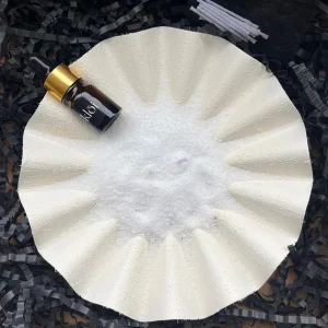 Zeugma Vanilla Stone Effect Concrete Tray And Powder Candle Set