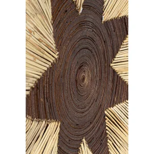 Meander Bambu Afrikan El Yapımı Yıldız Duvar Tabağı Dekoru - 3