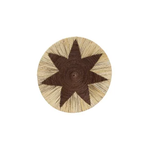 Meander Bambu Afrikan El Yapımı Yıldız Duvar Tabağı Dekoru - 1