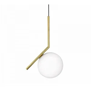 Scandinavian Glass Sphere Line Single Pendant Chandelier