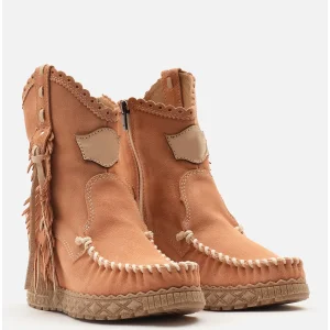 Bella Women's Suede Leather Platform Boots