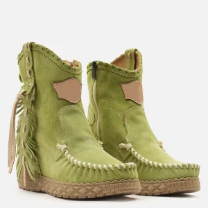 Bella Women's Suede Leather Platform Boots