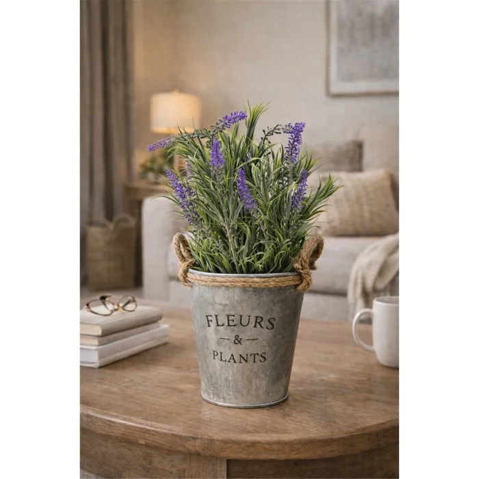 Potted Faux Lavender Plant image 2