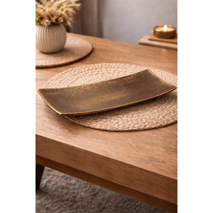 Gold-tone Rectangular Decorative Tray image 4