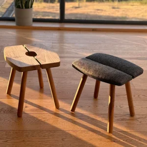 Almond Solid Walnut Side Table - 3