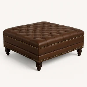 The Noble Run Leather Pouf