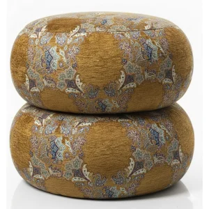 Herry, 100% Cotton Woven Fabric Pouf / Side Table