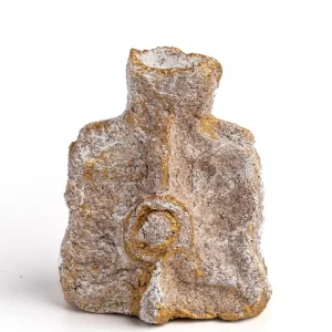 Seta White Patina Candle Holder