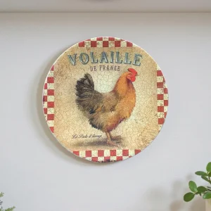 Chicken Pattern Decorative Wall Plate - Kitchen Decor 26cm