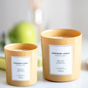 Le Jardin Rosemary Lemon Kokulu 2'li Mum Seti Sarı 120 Gr - 200 Gr