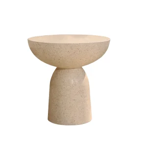 Cream-colored Concrete Garden Table