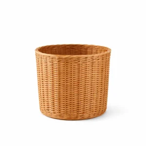 Natural Rattan Plant Pot - 9.84" Diameter X 9.84" Height | Wicker Decorative Flower Pot & Storage Organizer Basket
