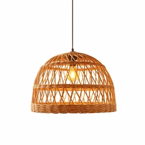 Handmade Rustic Rattan Chandelier Nova | Scandinavian Lighting With Natural Root Paint Varnish