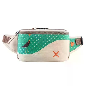 Artistic Crow Patterned Canvas Chest & Waist Bag