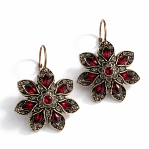 Red Bloom Earrings
