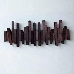 Leftover Wood Piano Rack - Brown | 6-piece Foldable Wall Mount