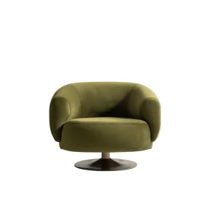 Paraggi Swivel Armchair - Green Velvet