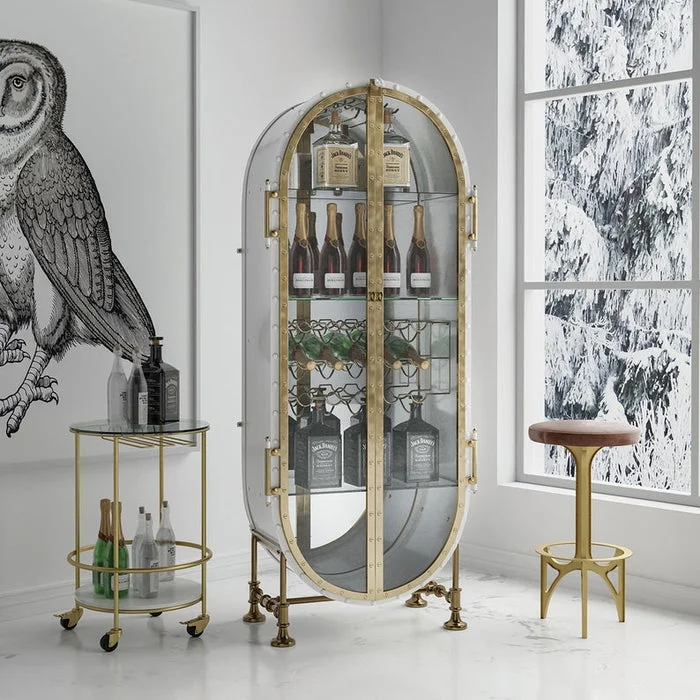 Homiof Oval Serving Trolley image 2