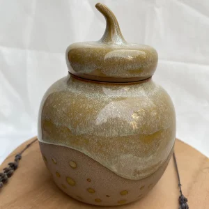 Yellow Spotted Handmade  Jar