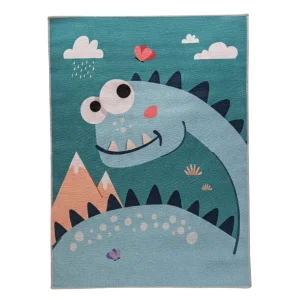 Dinotopia Multicolor Washable Kids Rug 120x160 Cm