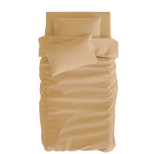 Basics Cotton Satin Beige Kids Duvet Cover Set 140x200 Cm