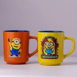 Minions 2-piece Mug Set Orange-yellow 246cc