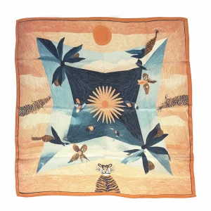 Tropic Mirage %100 Silk Scarf