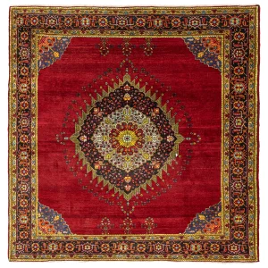 Nigora Handwoven Sille Rum Rug - 278 × 281 Cm