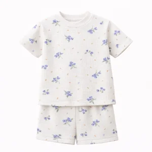 Blueberry Patterned 100% Cotton Summer Set